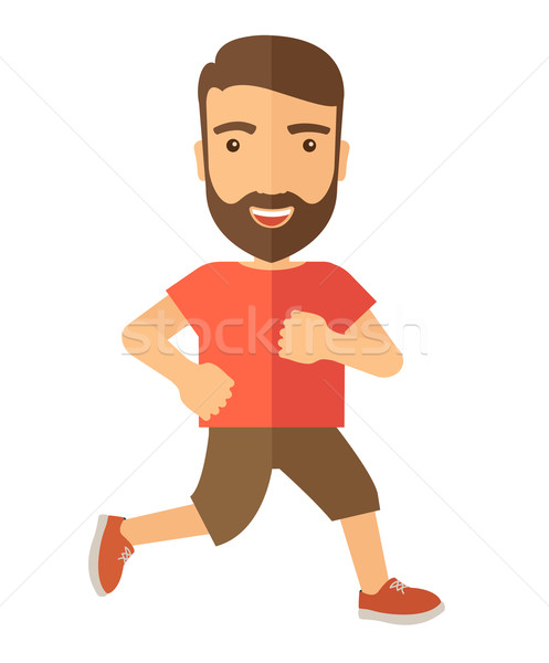 Confident athlete getting ready for a race. Stock photo © RAStudio
