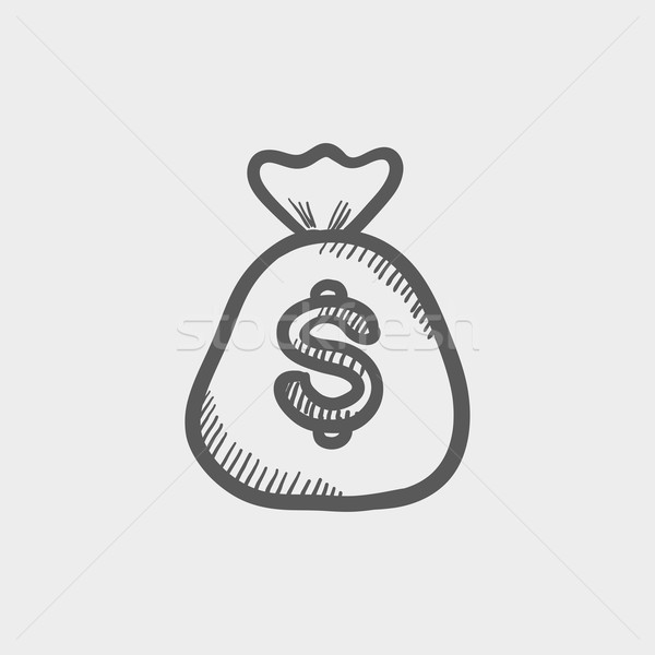 Money bag sketch icon Stock photo © RAStudio
