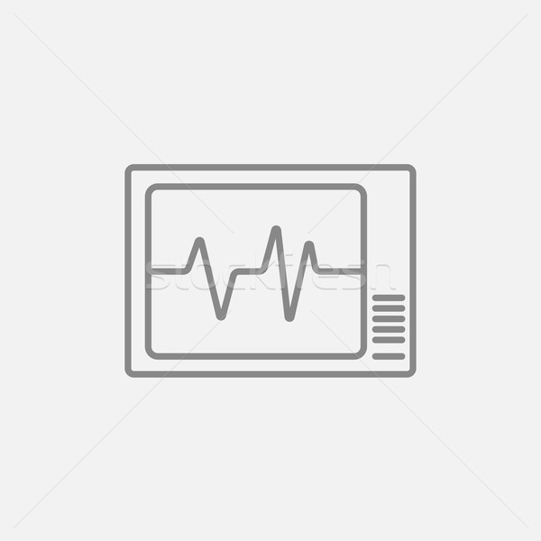 Heart monitor line icon. Stock photo © RAStudio