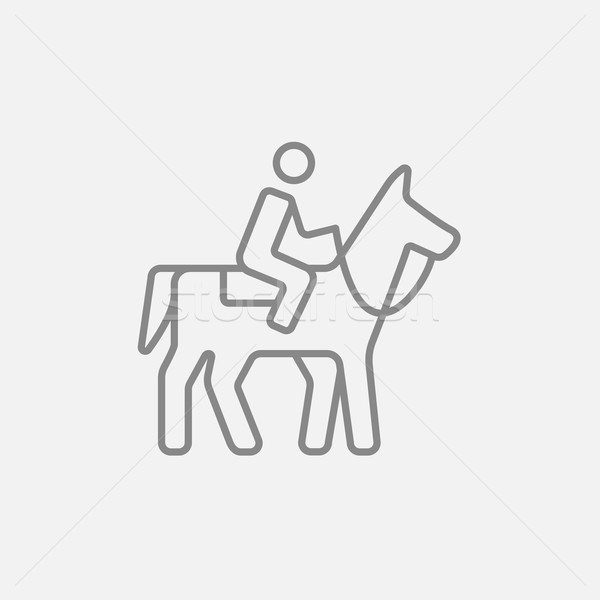 Horse riding line icon. Stock photo © RAStudio