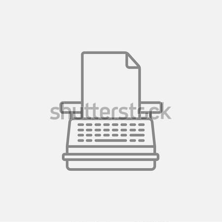 Stock photo: Typewriter line icon.