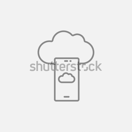Cloud computing line icon. Stock photo © RAStudio
