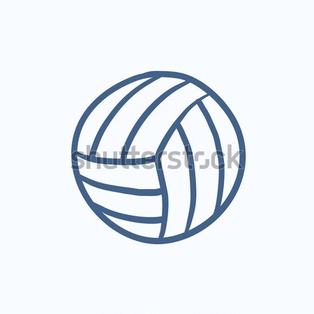 Siatkówka piłka line ikona internetowych komórkowych Zdjęcia stock © RAStudio