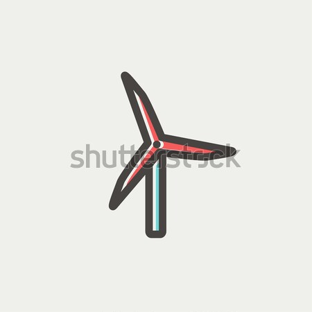 Windmill line icon. Stock photo © RAStudio