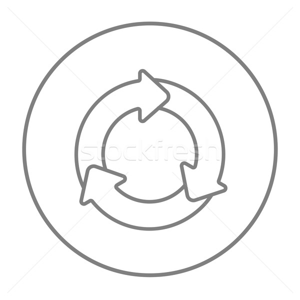 Arrows circle line icon. Stock photo © RAStudio