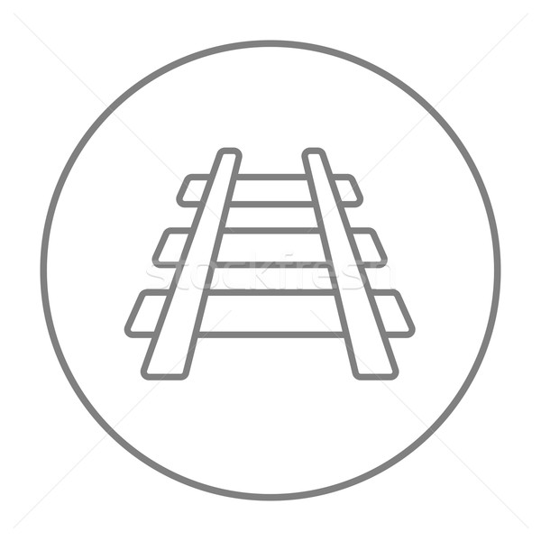 Eisenbahn Länge line Symbol Web mobile Stock foto © RAStudio