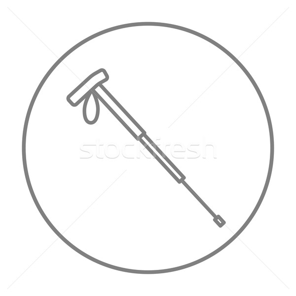 Hiking pole line icon. Stock photo © RAStudio