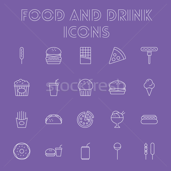 ストックフォト: 食品 · ドリンク · ベクトル · 光 · 紫色