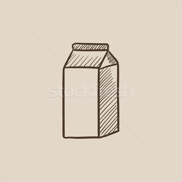 Packaged dairy product sketch icon. Stock photo © RAStudio