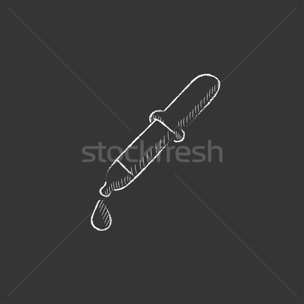 Pipette. Drawn in chalk icon. Stock photo © RAStudio
