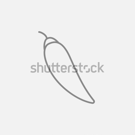 Premium Vector | A simple drawing of a hot pepper black outline isolated on  a white background doodle chili pepper