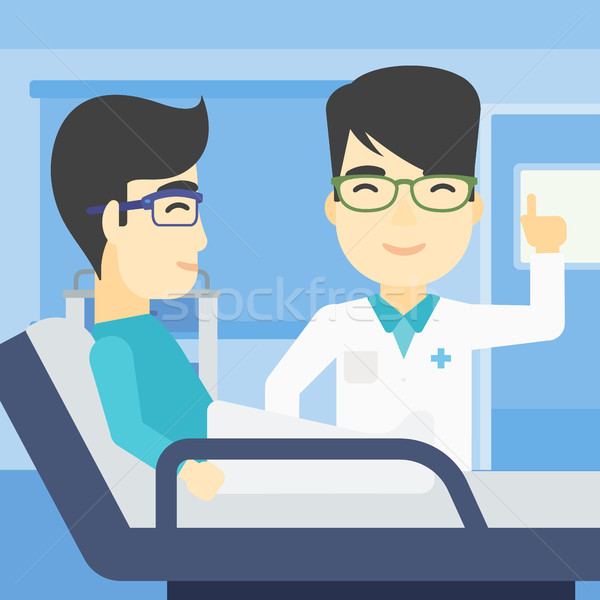 Doctor visiting patient vector illustration. Stock photo © RAStudio