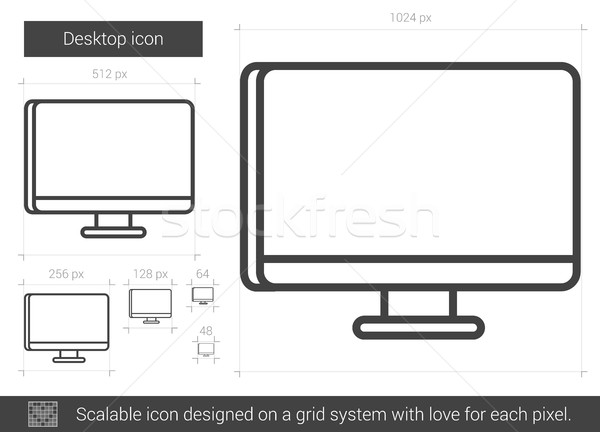 Desktop line icon. Stock photo © RAStudio