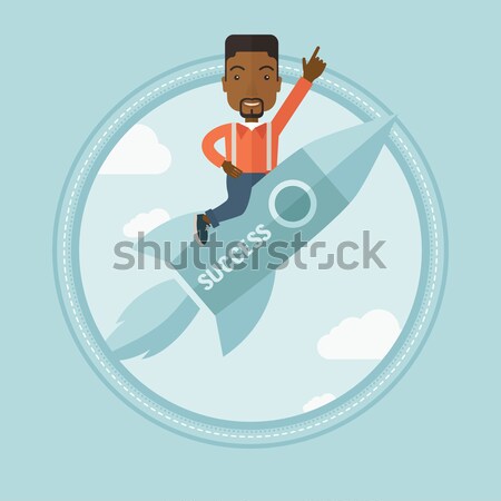 Man relaxing on beach chair vector illustration. Stock photo © RAStudio