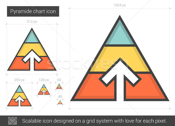 Pyramid chart line icon. Stock photo © RAStudio
