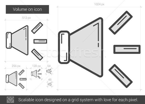 Stock foto: Volumen · line · Symbol · Vektor · isoliert · weiß