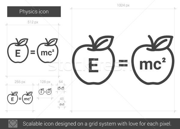 Physik line Symbol Vektor isoliert weiß Stock foto © RAStudio