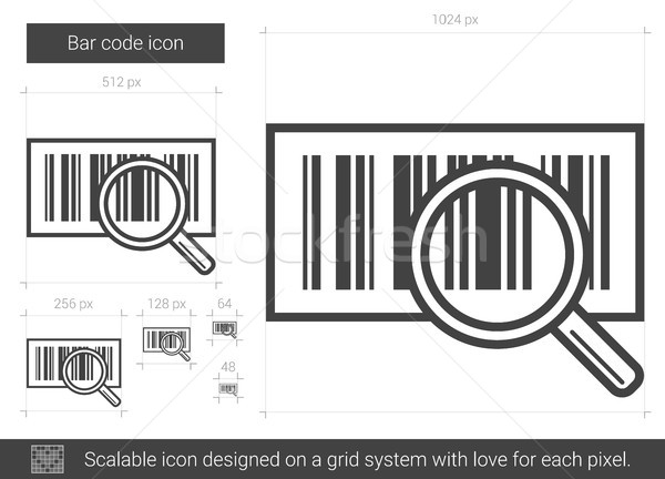 Código de barras línea icono vector aislado blanco Foto stock © RAStudio