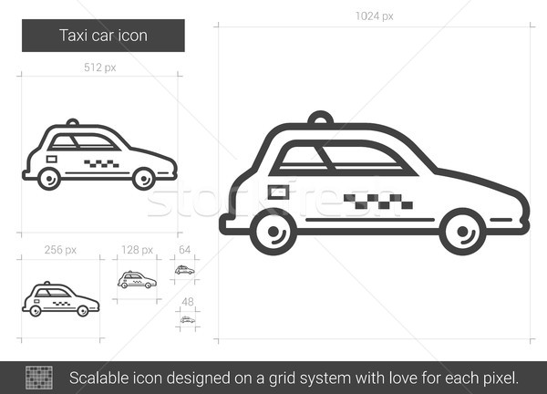 Taxi car line icon. Stock photo © RAStudio