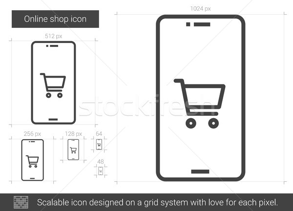 Online shop line icon. Stock photo © RAStudio