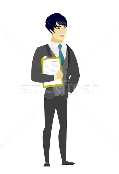 Groom holding clipboard with papers. Stock photo © RAStudio