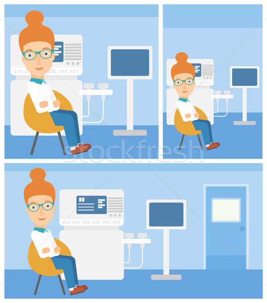 Female ultrasound doctor. Stock photo © RAStudio