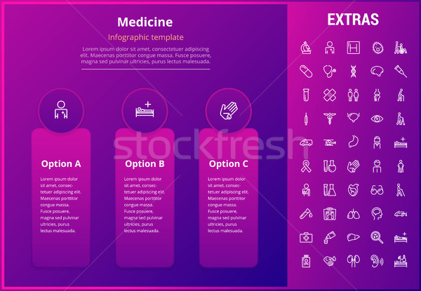 Medicine infographic template, elements and icons. Stock photo © RAStudio