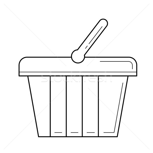 Shop basket line icon. Stock photo © RAStudio