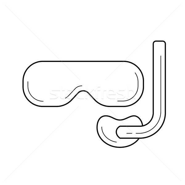 Swimming snorkel line icon. Stock photo © RAStudio