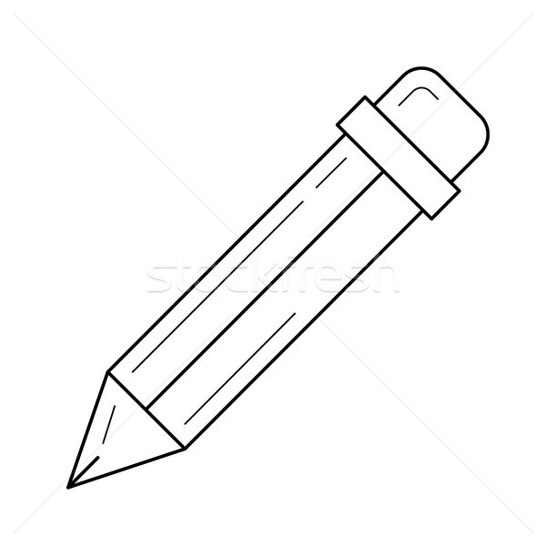 Pencil tool line icon. Stock photo © RAStudio
