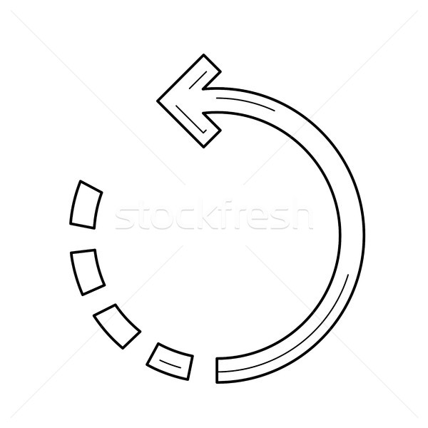 Rotate image line icon. Stock photo © RAStudio