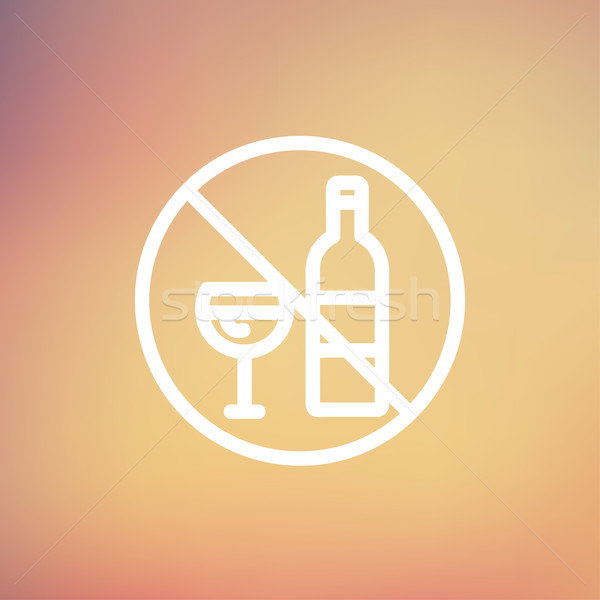 No alcohol sign thin line icon Stock photo © RAStudio