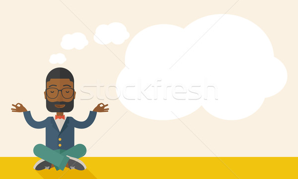 African Businessman get the idea Stock photo © RAStudio