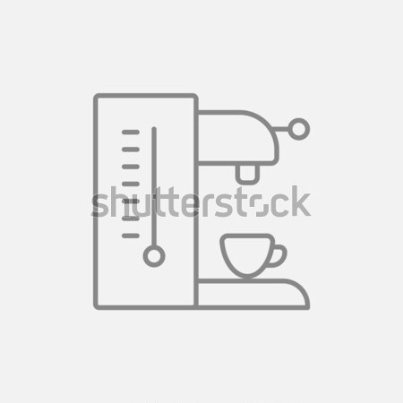 Stock photo: Coffee maker line icon.