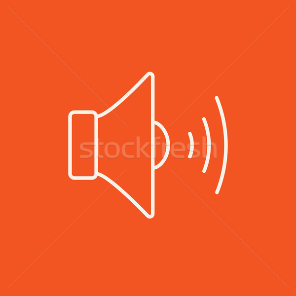 Speaker volume line icon. Stock photo © RAStudio