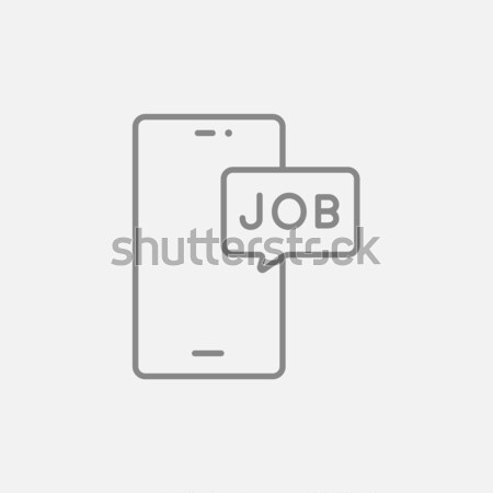 Touch screen phone with message line icon. Stock photo © RAStudio