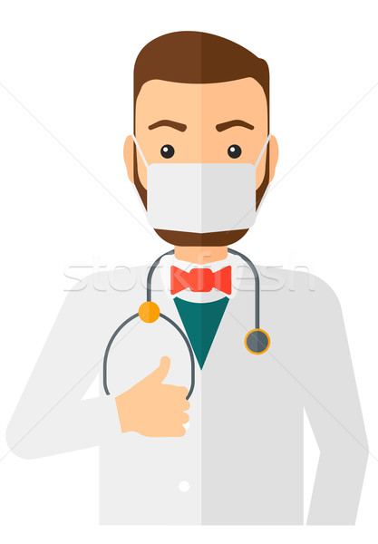 Confident doctor in mask. Stock photo © RAStudio