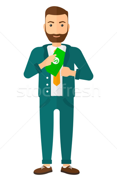 Man putting money in pocket. Stock photo © RAStudio