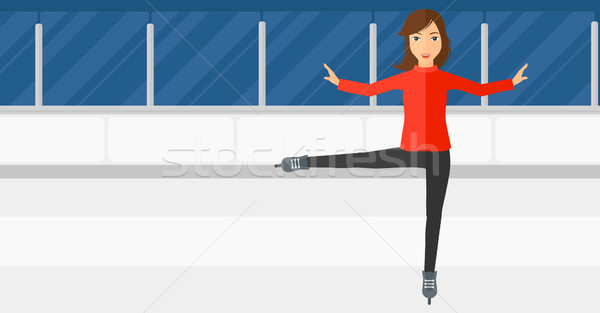 женщины Рисунок фигурист профессиональных катание на коньках Сток-фото © RAStudio