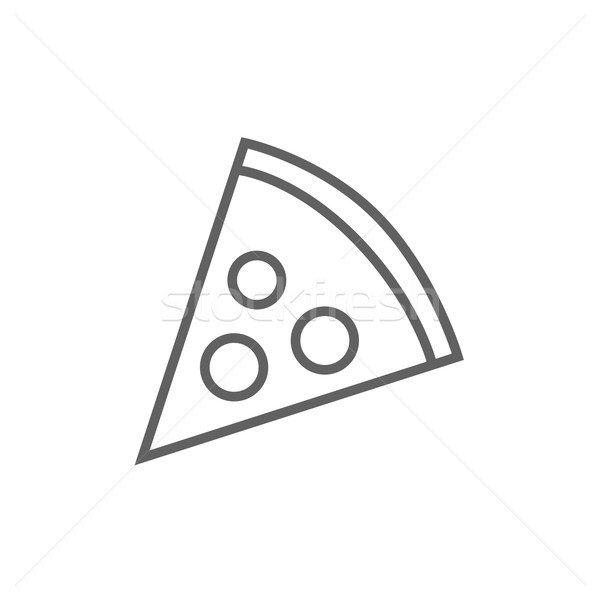 Pizza slice lijn icon web mobiele infographics Stockfoto © RAStudio