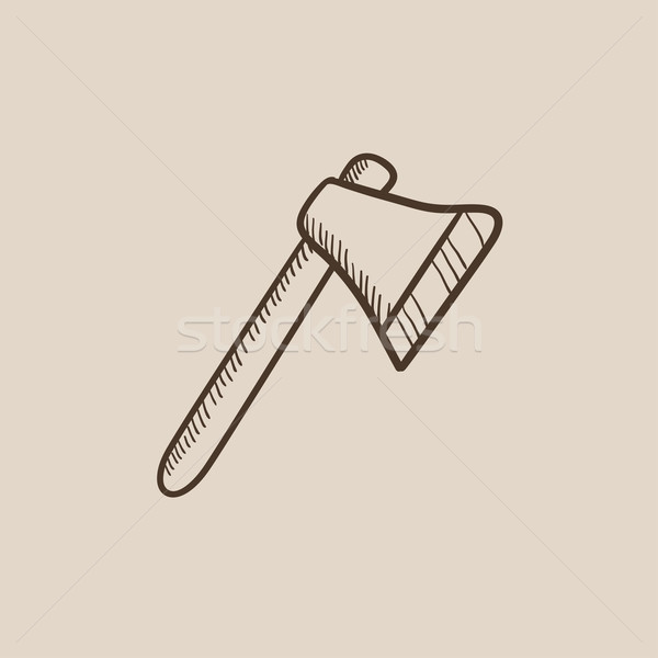 Ax sketch icon. Stock photo © RAStudio
