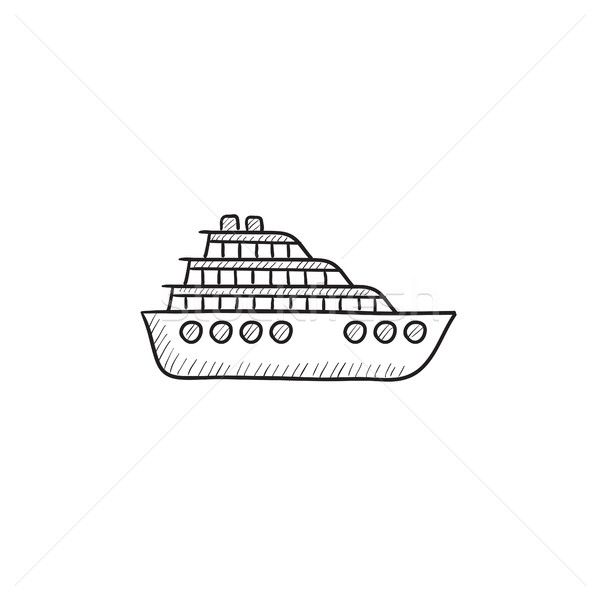 Crucero boceto icono vector aislado dibujado a mano Foto stock © RAStudio