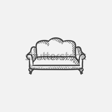 Sofa sketch icon. Stock photo © RAStudio