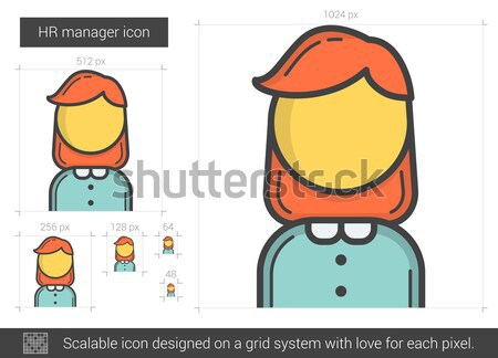 HR manager line icon. Stock photo © RAStudio