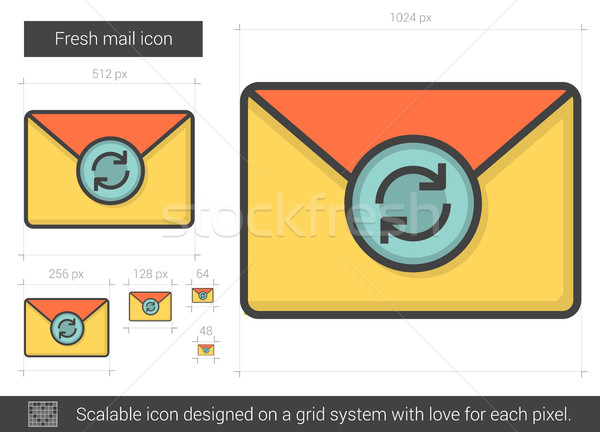 Vers mail lijn icon vector geïsoleerd Stockfoto © RAStudio