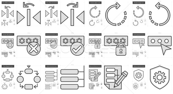 Content Edition line icon set. Stock photo © RAStudio