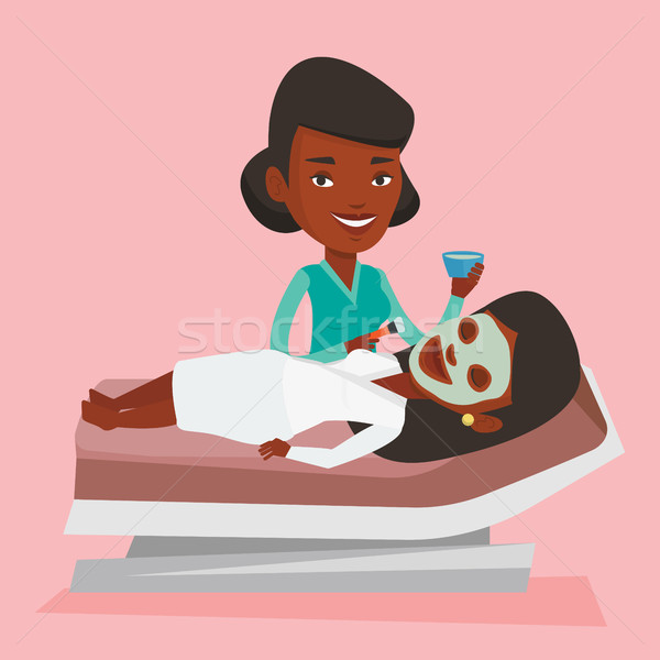 Stock photo: Woman in beauty salon during cosmetology procedure
