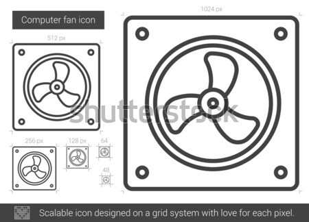 Computer fan line icon. Stock photo © RAStudio