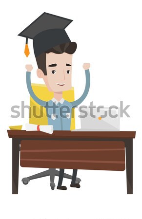 Student using laptop for education. Stock photo © RAStudio