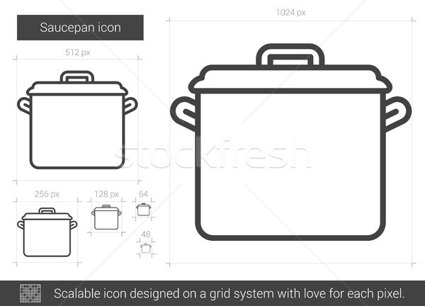 Saucepan line icon. Stock photo © RAStudio